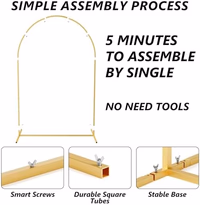 Neatsure Arch Backdrop Stand and Cover Set, 7.2FT Metal Photo Balloon Arch Backdrop Stand for Wedding Birthday Party Baby Shower Ceremony Graduation Decoration, Black thumbnail 4