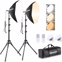 UBeesize Softbox Photography Lighting Kit, 20'' x 20'' Professional Softbox Lighting Kit with 85W 3000-7500K LED Bulbs, Studio Lights for Photography/Video Recording/Portraits Shooting/Live Streaming thumbnail 1