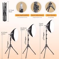 UBeesize Softbox Photography Lighting Kit, 20'' x 20'' Professional Softbox Lighting Kit with 85W 3000-7500K LED Bulbs, Studio Lights for Photography/Video Recording/Portraits Shooting/Live Streaming thumbnail 3