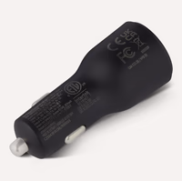 Amazon Basics Fast-Charging Car Charger, Dual-Port, 1 USBC+1 USB-A, 48W, Black thumbnail 4