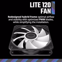 Cooler Master MF120 Lite 120mm PC Case Fan|Liquid Cooler|Air Cooler 3-Pack, 120mm aRGB Lighting, aRGB Splitter, Dynamic PWM 1,750 RPM, Air Balance Blades, Hybrid | PBT Frame thumbnail 2