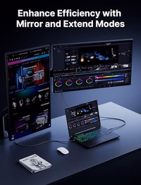 JSAUX USB C to HDMI Cable 10ft | 4K@60Hz | USB 3.1 Type C to HDMI 2.0 Cord for Home Office, (Thunderbolt 3/4 Compatible) with iPhone 16 Pro Max, MacBook Pro/Air, Galaxy S8 to S24, iPad Pro, iMac-Black thumbnail 3