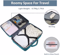 Taygeer Carry on Backpack for Men Women, Luggage Laptop Backpack for Airplane Travel with Water Bottle Pocket, 35L Water Resistant Gym Weekender Bag for College Gift, Peacock Blue thumbnail 5