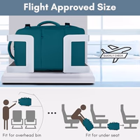 Taygeer Carry on Backpack for Men Women, Luggage Laptop Backpack for Airplane Travel with Water Bottle Pocket, 35L Water Resistant Gym Weekender Bag for College Gift, Peacock Blue thumbnail 4