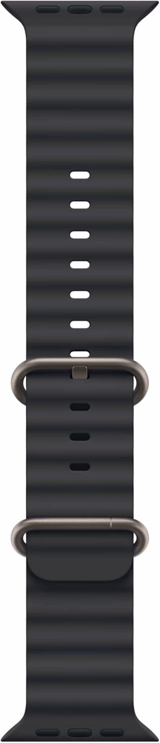Apple Watch Band - Ocean Band (49mm) - Black with Black Titanium Finish - Regular