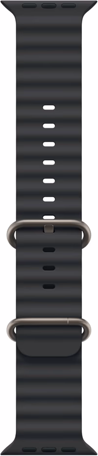 Apple Watch Band - Ocean Band (49mm) - Black with Black Titanium Finish - Regular thumbnail 1