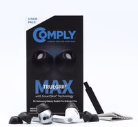 Comply TrueGrip MAX | Premium Memory Foam Replacement Earbud Tips for Samsung Galaxy Buds4 Pro & Buds3 Pro | Long-Lasting Comfort, Secure Fit, Noise Isolation | Black (Large) (3 Pairs) thumbnail 1