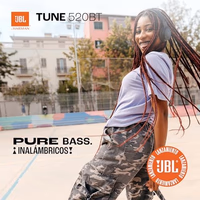 JBL Tune 520BT - Wireless On-Ear Headphones, Up to 57H Battery Life and Speed Charge, Lightweight, Comfortable and Foldable Design, Hands-Free Calls with Voice Aware (White) thumbnail 5