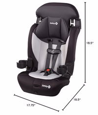 Safety 1st Grand 2-in-1 Booster Car Seat, Converts from High Back to Belt-Positioning Booster, High Back Seat for Kids 40-65, and Belt-Positioning 40-100 Pounds, Black Sparrow thumbnail 2