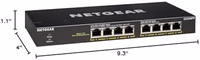 NETGEAR 8-Port PoE+ Gigabit Ethernet Unmanaged Essentials Switch (GS308PP) - with 8 x PoE+ @ 83W, Desktop or Wall Mount thumbnail 2
