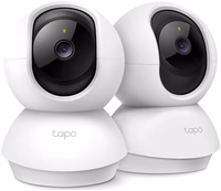 Tapo 2K Pan/Tilt Security Camera for Baby Monitor, Dog Camera w/Motion Detection, 2-Way Audio Siren, Night Vision, Cloud&SD Card Storage, Works w/Alexa & Google Assistant, 2-Pack (Tapo C210P2) thumbnail 1