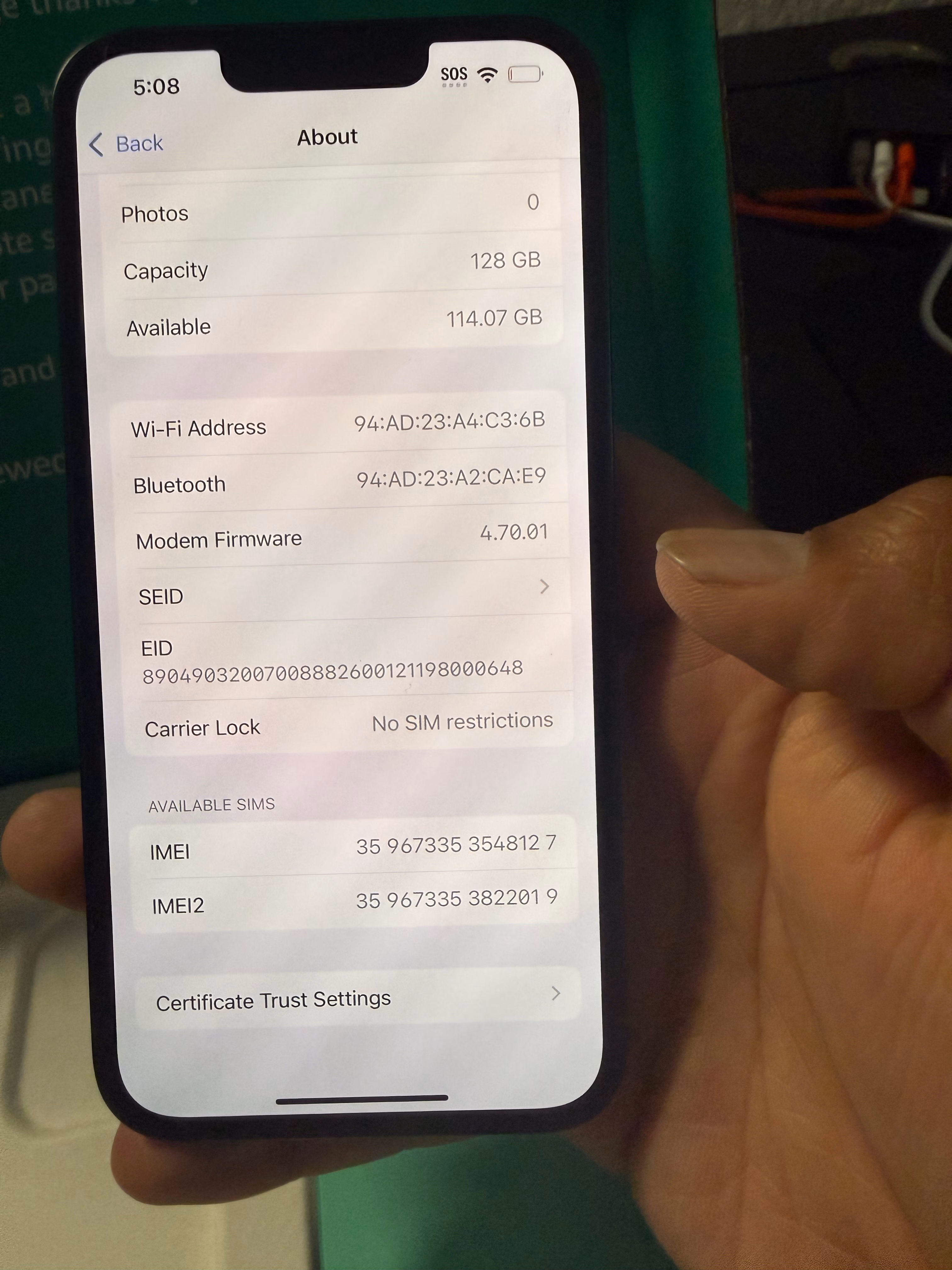 Apple iPhone (Amazon Renewed Premium) 13, 128GB, Green - Unlocked thumbnail 4