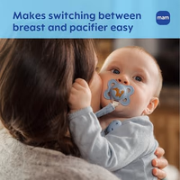 MAM Original Matte Baby Pacifiers 0-6 Months, Binky for Newborn Babies, BPA-Free Skin Soft Silicone Nipple, Easy to Clean, Developed with Medical Experts, 2 Count, With Sterilizer Case, Made in Europe thumbnail 5
