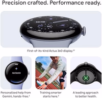 Google Pixel Watch 4 (41mm) - Android Smartwatch with Heart Rate and Sleep Tracking - 30-Hour Battery - Fitness Tracking - Google AI - Matte Black Aluminum Case - Obsidian Active Band - Wi-Fi thumbnail 2