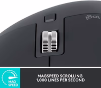 Logitech MX Master 3S Wireless Mouse Standard Edition with Logi Bolt USB Receiver, Ultra-Fast Scrolling, Ergo, 8K DPI, Track on Glass, Quiet Clicks, USB-C, Bluetooth, Windows, Linux, Chrome - Graphite thumbnail 4