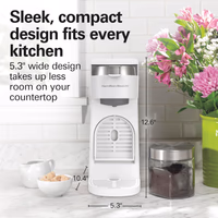 Hamilton Beach 47621 The Scoop Single Serve Coffee Maker & Fast Grounds Brewer for 8-14oz. Cups, Brews in Minutes, Next Gen, White thumbnail 2