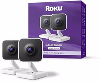 Roku Indoor Camera - Home Security - 2-Pack - Wired Security Camera & Pet Monitor with 1080p HD Color Night Vision, Works with Alexa & Google, Motion & Sound Detection, WDR & WiFi 6 thumbnail 1