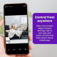 Roku Indoor Camera - Home Security - 2-Pack - Wired Security Camera & Pet Monitor with 1080p HD Color Night Vision, Works with Alexa & Google, Motion & Sound Detection, WDR & WiFi 6 thumbnail 5