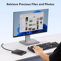 Floppy Disk Reader 3.5 inch USB Floppy Disk Drive External 3 1/2 floppy disc reader Portable Floppy Diskette Drive USB C For PC Laptop Notebook Computer With Windows 11/10 (Brushed Texture, 3.5 inch) thumbnail 4