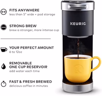 Keurig K-Mini Plus Single Serve K-Cup Pod Coffee Maker, with 6 to 12oz Brew Size, Stores up to 9 K-Cup Pods, Travel Mug Friendly, Matte Black thumbnail 2