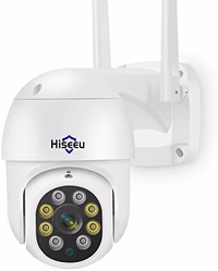 Hiseeu 3MP Security Camera Outdoor,WiFi Camera, Auto Tracking&Light Alarm Floodlight & Color Night Vision,Two-Way Audio, Plug-in Cable,Compatible Wireless System thumbnail 1