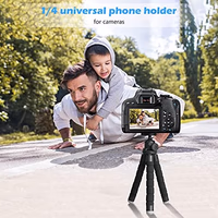 Ubeesize Phone Tripod, Portable and Flexible Tripods with Wireless Remote and Clip, Cell Phone Tripode Stand for Video Recording thumbnail 3