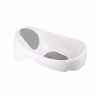 Boon Soak 3 Stage Baby Bathtub - Baby Bath Tub with Three Support Positions for Newborn to Toddlers - Color Changing Drain Plug for Ideal Bath Temperature - Gray - Ages 0 to 18 Months and Up thumbnail 1