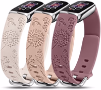 Minyee 3 Packs Compatible with Fitbit Luxe Bands for Women Soft Silicone Floral Engraved Sport Strap Dandelion Wristband Replacement for Fitbit Luxe Watch Bands/Luxe Special Edition Fitness Tracker thumbnail 1