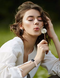 Minyee 3 Packs Compatible with Fitbit Luxe Bands for Women Soft Silicone Floral Engraved Sport Strap Dandelion Wristband Replacement for Fitbit Luxe Watch Bands/Luxe Special Edition Fitness Tracker thumbnail 5