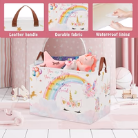 XHWZOF Unicorn Gift Bag Pink Kids Laundry Basket Rainbow Cloud Unicorn thumbnail 5