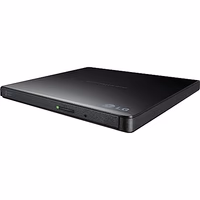 LG GP65NB60 8X USB 2.0 Super Multi Ultra Slim Portable DVD Writer Drive +/-RW External Drive with M-DISC Support - Black thumbnail 1