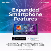 Pioneer MVH-S110BT 1-Din Digital Media Receiver Car Stereo – Bluetooth, USB Input, 50W x 4 Output, AM/FM Radio, iPhone & Android Compatible, Front & SW (Mono) RCA Output thumbnail 3