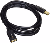 Amazon Basics USB-A 2.0 Extension Cable, Male to Female, 480Mbps Transfer Speed, 6.5 Foot, Black thumbnail 2