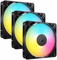 CORSAIR RS120 ARGB 120mm PWM Fans – Daisy-Chain Connection – Low-Noise – Magnetic Dome Bearing – Triple Pack – Black thumbnail 1