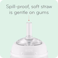 NUK Learner Straw Cup, 10oz, 2-Pack - Toddler Sippy Cup with Soft Straw for Easy Drinking, Suitable for Ages 8 Months and Up, Timeless Collection thumbnail 4