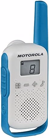 Motorola Solutions, Portable FRS, T114TP, Talkabout, Two-Way Radios, Battery Operated, 22 Channel, 16 Mile, White/Blue, 3 Pack thumbnail 2
