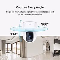 Kasa 2K+ Indoor Pan/Tilt Wired Security Camera - Works as a Baby Monitor & Pet Camera, Motion Detection & Tracking, 2-Way Audio, Night Vision, Subscription-Free Local Storage or Optional Cloud, KC410S thumbnail 3