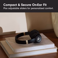 Beats Solo 4 - Wireless On-Ear Bluetooth Headphones, Up to 50-Hour Battery Life, Ultra-Lightweight Comfort, Powerful and Balanced Sound, Apple & Android Compatible - Black & Gold thumbnail 3
