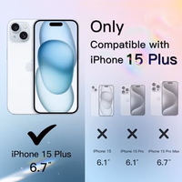 JETech Glitter Case for iPhone 15 Plus 6.7-Inch Compatible with MagSafe, Clear Cute Bling Sparkle for Women and Girls, Shiny Shockproof Magnetic Sparkly Phone Cover (Clear) thumbnail 2