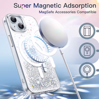 JETech Glitter Case for iPhone 15 Plus 6.7-Inch Compatible with MagSafe, Clear Cute Bling Sparkle for Women and Girls, Shiny Shockproof Magnetic Sparkly Phone Cover (Clear) thumbnail 4