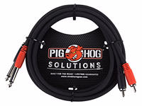 Pig Hog PD-R1403 Dual RCA (Male) to Dual 1/4" Mono (Male) Cable, 3 Feet thumbnail 1