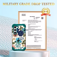 Hocase for Galaxy S24 Plus Case GXS24P-ST-F63 Teal Flowers thumbnail 2
