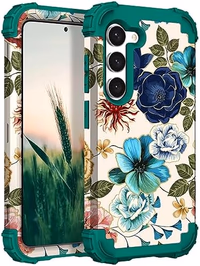 Hocase for Galaxy S24 Plus Case GXS24P-ST-F63 Teal Flowers thumbnail 1