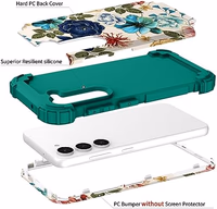 Hocase for Galaxy S24 Plus Case GXS24P-ST-F63 Teal Flowers thumbnail 5