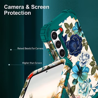 Hocase for Galaxy S24 Plus Case GXS24P-ST-F63 Teal Flowers thumbnail 4