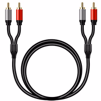 Tan QY 2RCA to 2RCA Cable 3Ft, Gold-Plated 2 RCA Male to 2 RCA Male Stereo Audio Cable for Home Theater, HDTV, Gaming Consoles, Hi-Fi Systems (3Ft/1M) thumbnail 2