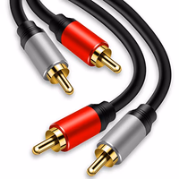 Tan QY 2RCA to 2RCA Cable 3Ft, Gold-Plated 2 RCA Male to 2 RCA Male Stereo Audio Cable for Home Theater, HDTV, Gaming Consoles, Hi-Fi Systems (3Ft/1M) thumbnail 1