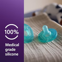 Philips Avent Soothie Baby Pacifiers - 100% Silicone Pacifiers for Babies 0-3 Months, One-Piece Design, BPA-Free, Extra Durable, Green, 4 Pack, Model SCF190/41 thumbnail 4