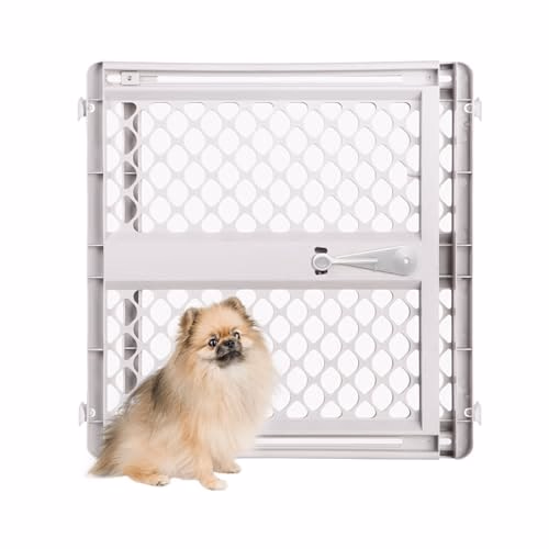 MYPET Universal Pet Gate: 26” - 42” Wide Dog Gate for Doorways with Pressure Fit or Swinging Door Hardware Mounting Types Included: 26" Tall; Gray - View 1 of 3