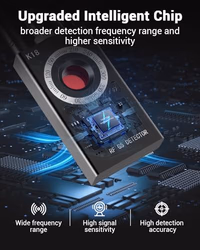 Hidden Camera Detectors, Anti Spy Camera Finder, GPS Tracker Detector, Hidden Devices Detector for Airbnb, Hotels, Bathroom, Home, Office (Black) thumbnail 5